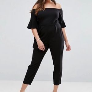 ASOS-Off The Shoulder Jumpsuit-Size: 16